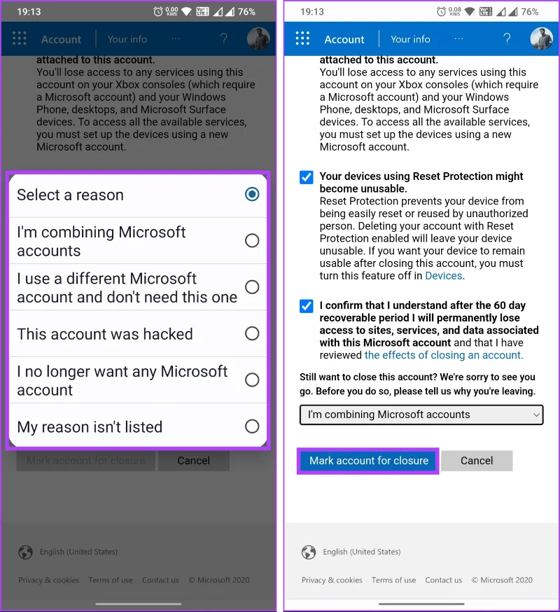 Come eliminare il tuo account Microsoft su desktop e dispositivi mobili