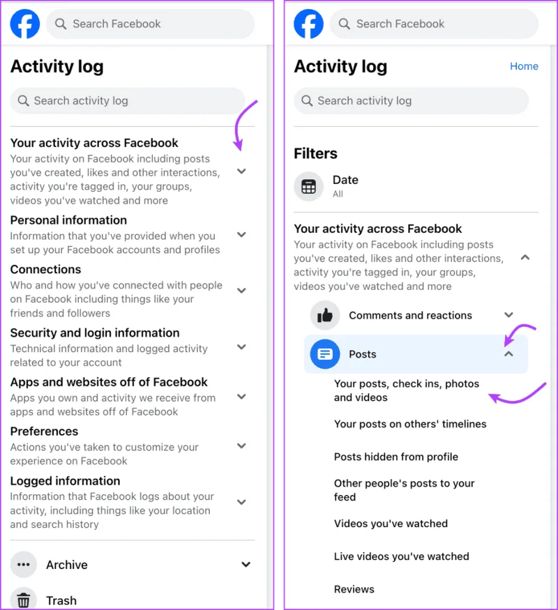 Comment masquer toutes les publications sur Facebook du public ou des amis