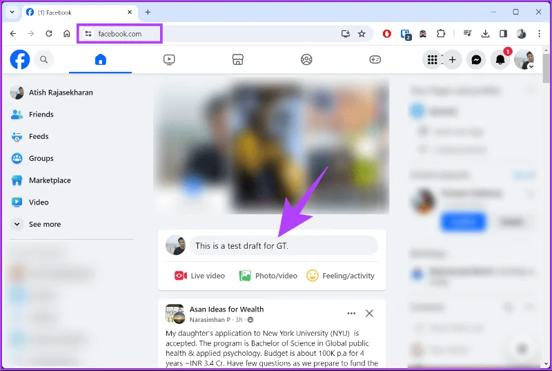 Accéder à Facebook sur le bureau