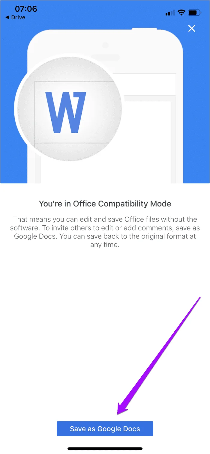 Come convertire file DOCX in documenti Google