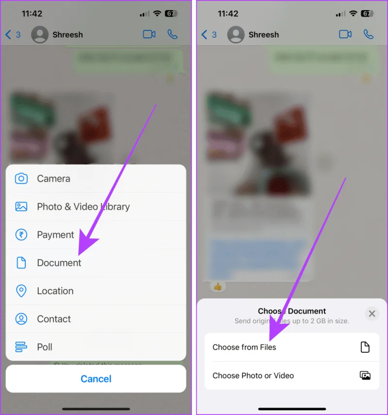 4 manieren om foto's als documenten op WhatsApp te verzenden met behulp van de iPhone