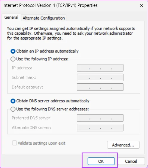 Las 10 soluciones principales para 'No puedo acceder a la página de administración del enrutador' en Windows 11