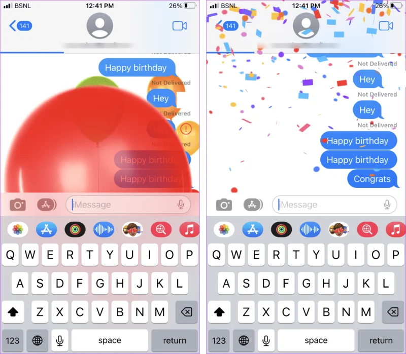 Top 9 iMessage-trucs zoals Pew Pew om speciale effecten op de iPhone toe te voegen