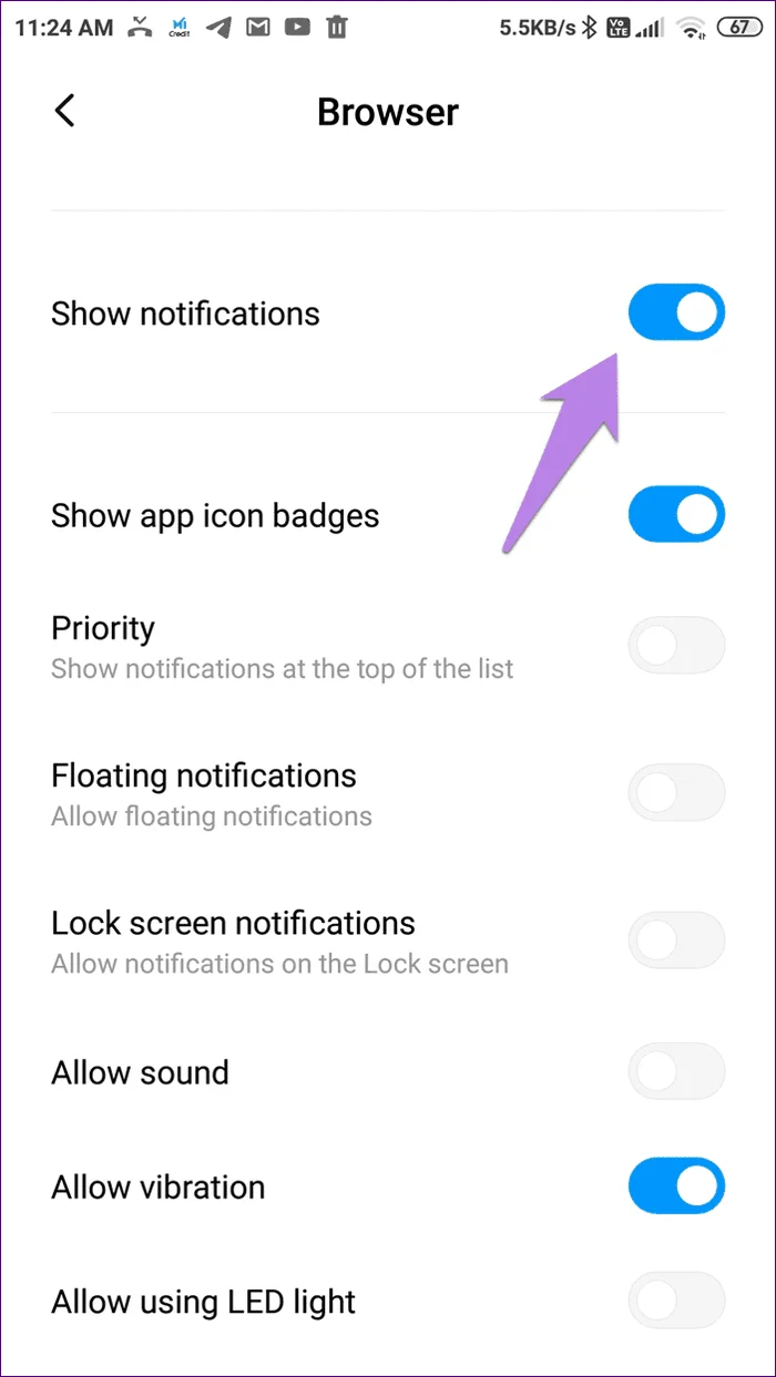 Come rimuovere Mi Browser dal gesto di scorrimento verso l'alto e disattivare l'app