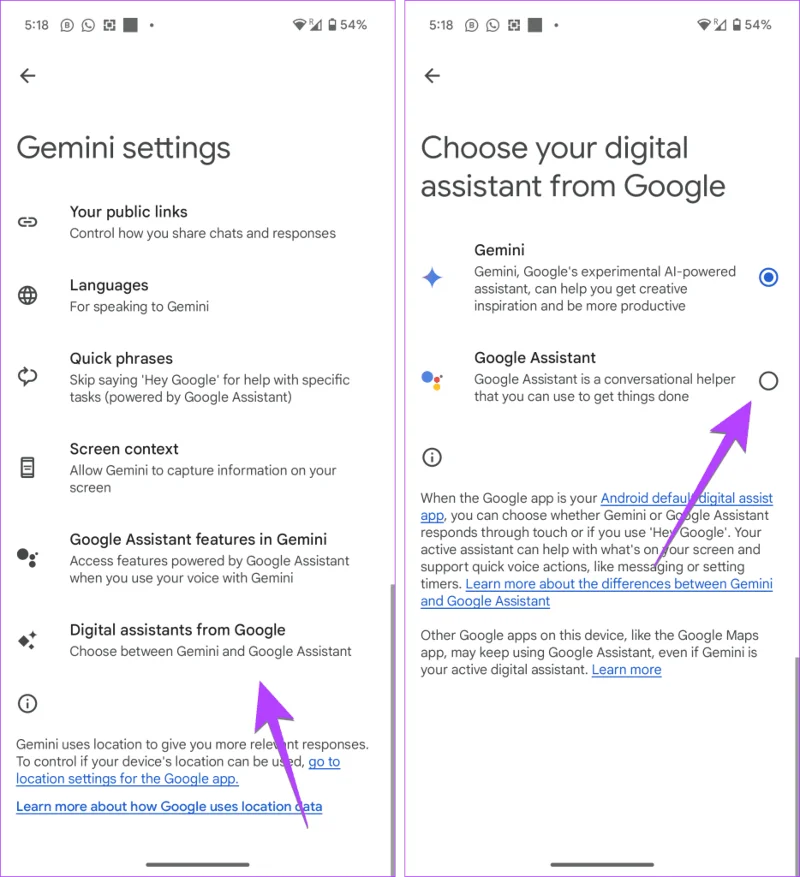 4 manieren om vanuit Gemini terug te schakelen naar de Google Assistent