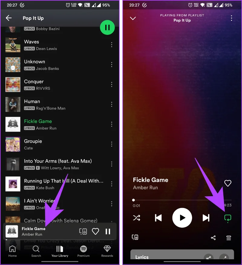 Een nummer op Spotify herhalen zonder handmatige tussenkomst