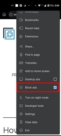 Kiwi para Android: Cómo Activar el Bloqueador de Anuncios