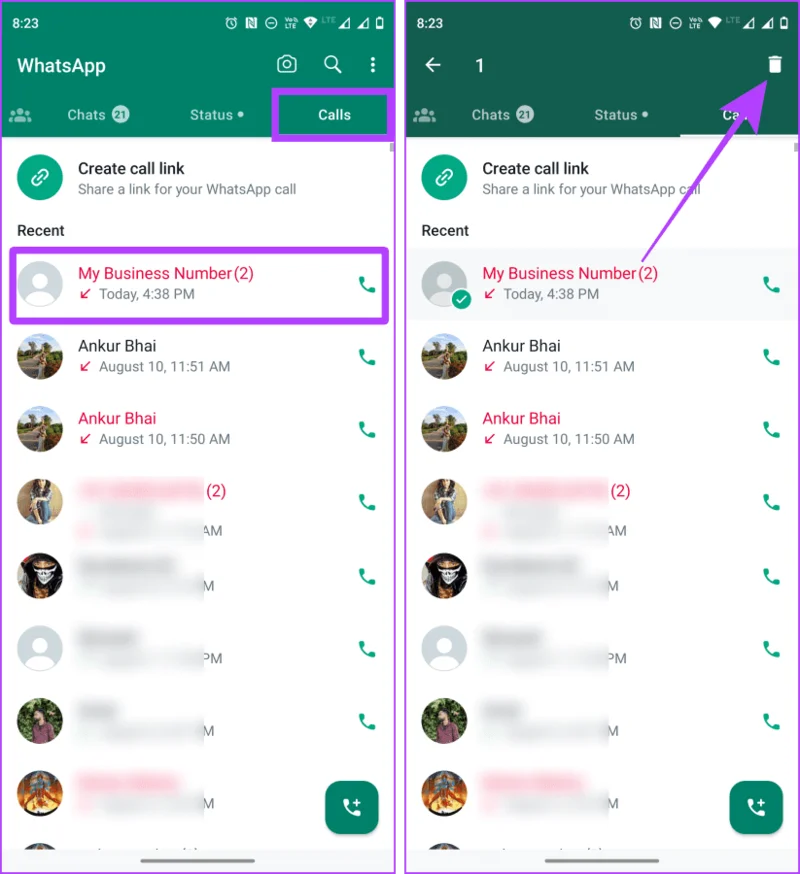 Hoe WhatsApp-oproepgeschiedenis op Android- en iOS-apparaten te verwijderen