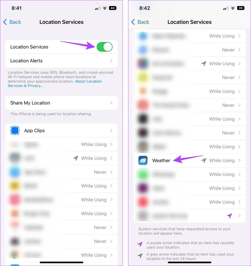 9 formas de arreglar la aplicación meteorológica de Apple que no funciona en iPhone