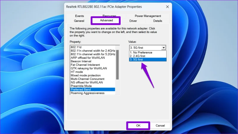 Les 8 meilleures façons de résoudre l'impossibilité de se connecter à la bande de fréquence 5 GHz du Wi-Fi sous Windows 11