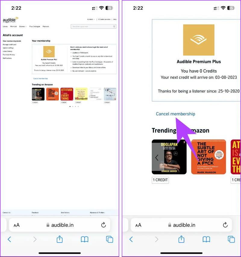 Comment suspendre ou annuler l'abonnement Audible sur n'importe quel appareil