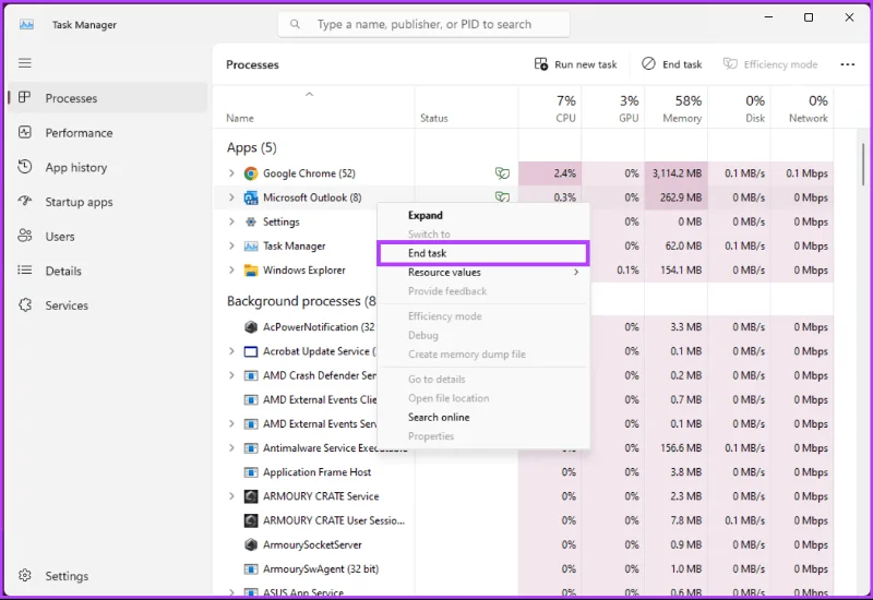 Cómo reiniciar Outlook en Windows o Mac