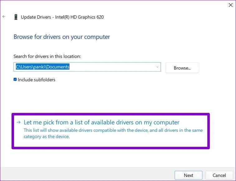 Elegir adaptador de pantalla en Windows 11