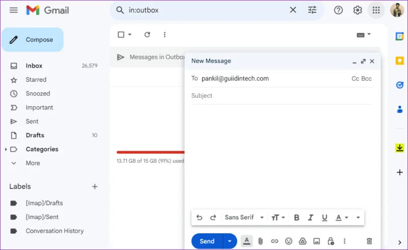 I 9 modi migliori per correggere le email bloccate nella posta in uscita di Gmail