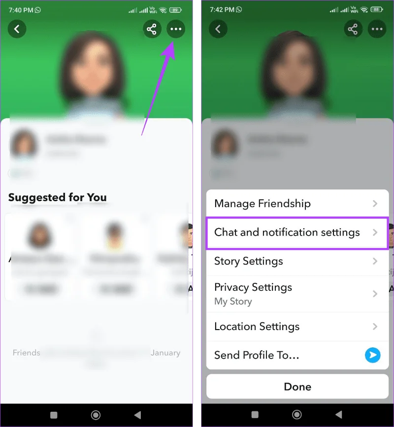 Come disattivare la notifica di digitazione su Snapchat
