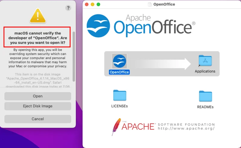 MacOS: Schakel “{appname} kan niet worden geopend omdat het van een niet-geïdentificeerde ontwikkelaar is” uit