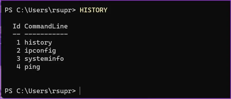 Hoe u de opdrachtpromptgeschiedenis (CMD) op Windows kunt bekijken