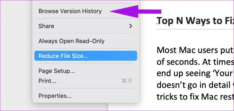 Oito principais maneiras de consertar o Microsoft Word que não salva no Mac