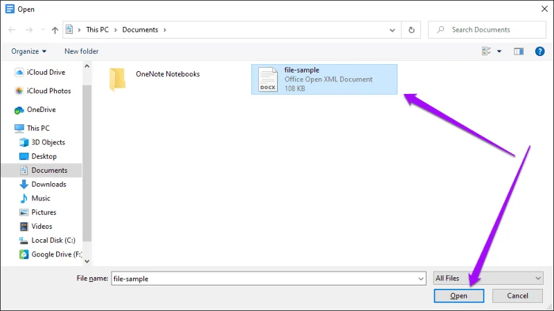 Come convertire file DOCX in documenti Google