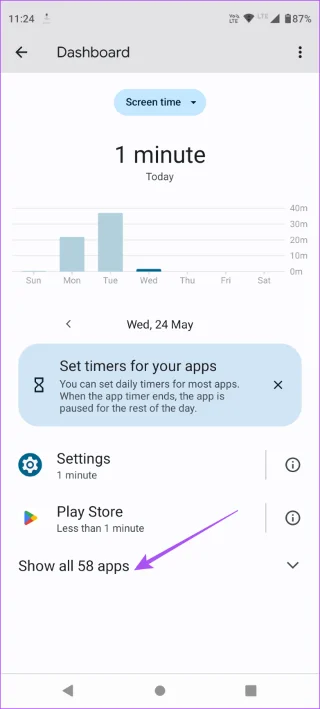 App-limieten instellen op Android