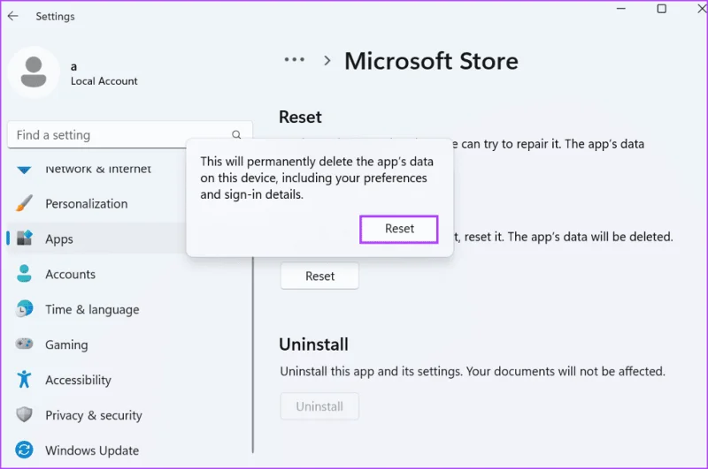 5 façons rapides de réinitialiser le Microsoft Store dans Windows 11