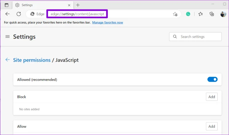 啟用Edge JavaScript