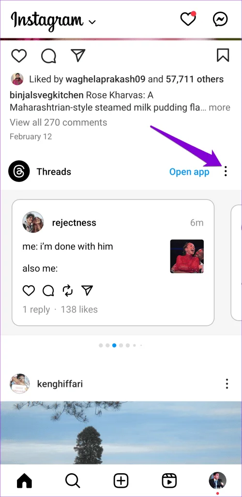 Come smettere di vedere post e notifiche dei thread su Instagram