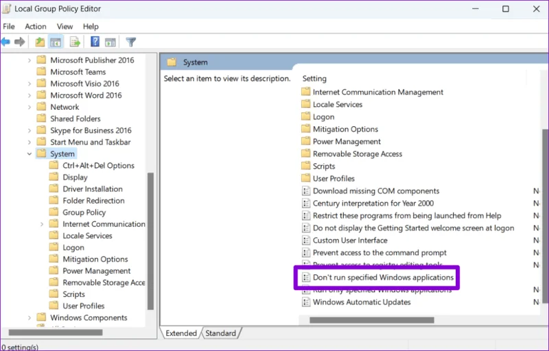 Comment empêcher les utilisateurs d'exécuter certains programmes sous Windows 11