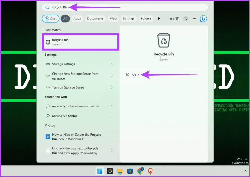 Cómo ocultar o eliminar el icono de la papelera de reciclaje en Windows 11