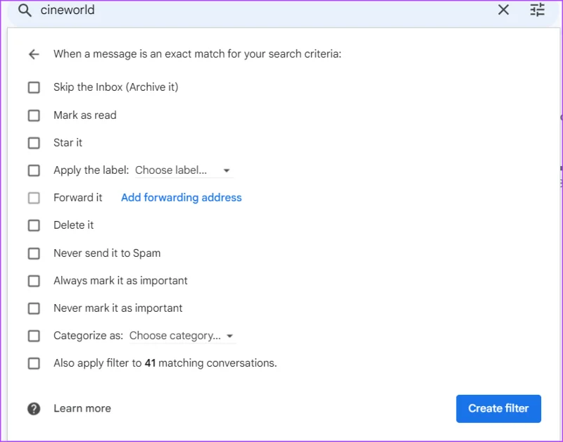 Comment créer des règles pour filtrer les e-mails dans Gmail