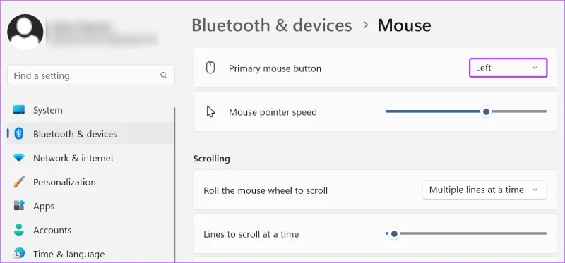 Cómo cambiar la sensibilidad del mouse (DPI) y otras configuraciones en Windows 11