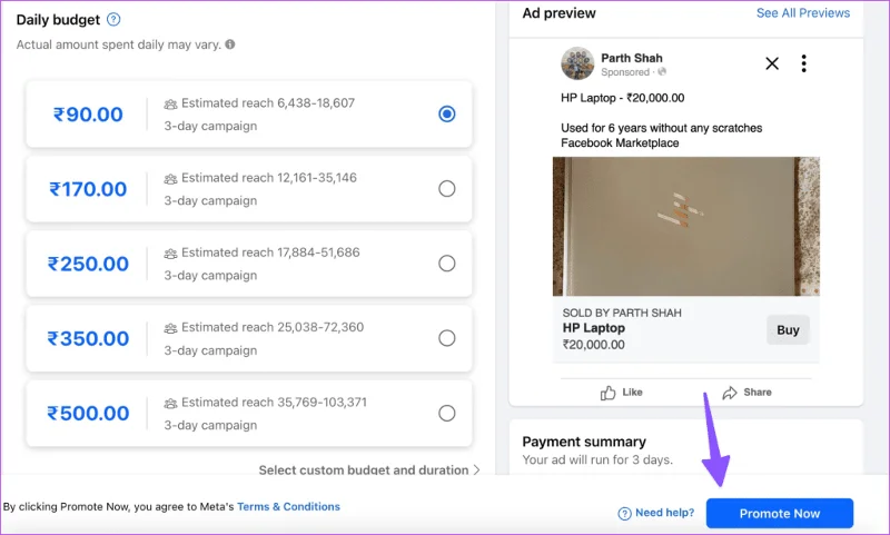 Come ottenere più visualizzazioni sul Marketplace di Facebook