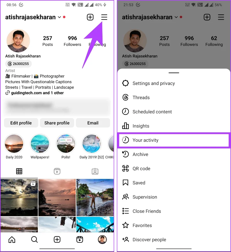 2 semplici modi per unire gli account Instagram