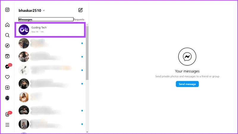Come modificare i messaggi su Instagram