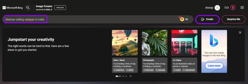 วิธีใช้ Bing Image Creator เพื่อสร้างรูปภาพ AI ที่ยอดเยี่ยม