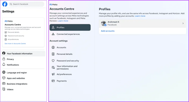 Sélectionnez votre profil