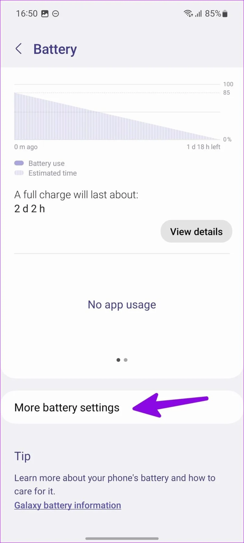 Les 5 meilleures façons de réparer le téléphone Samsung Galaxy qui ne se charge pas après 85&nbsp;%