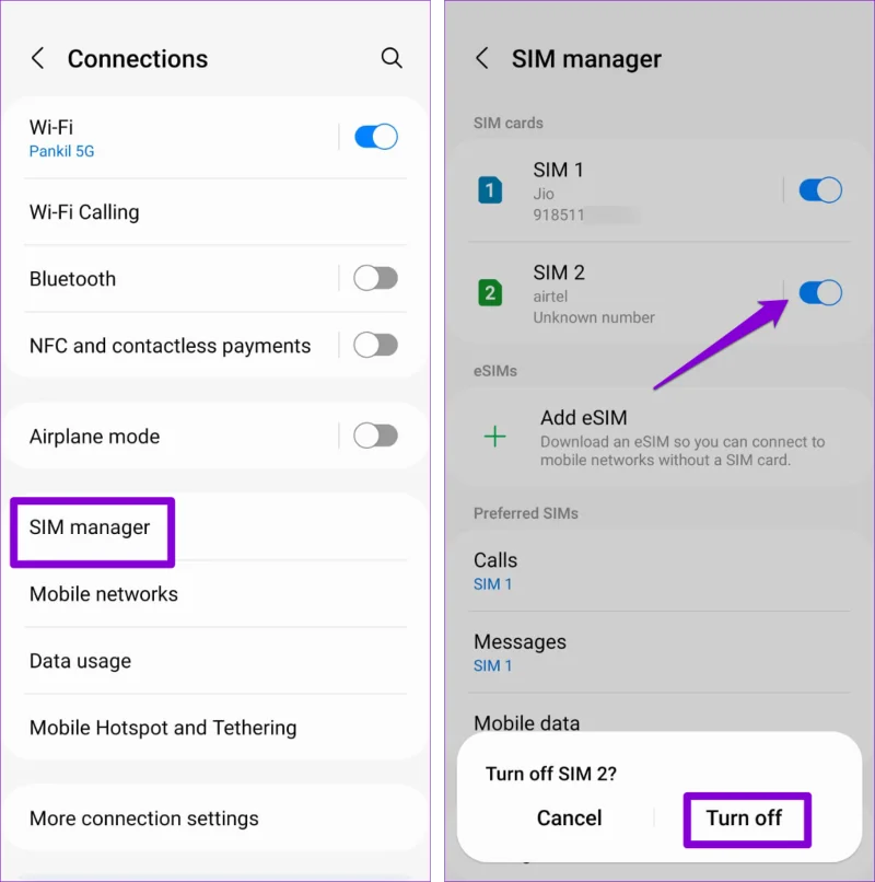 Top 7 oplossingen voor de fout 'Verbindingsprobleem of ongeldige MMI-code' op Android