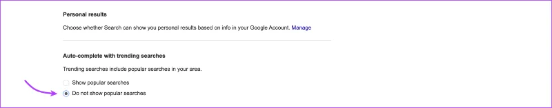Come disattivare le ricerche di tendenza nell'app Google e nel browser