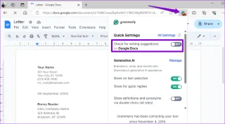 Le 7 principali correzioni per la grammatica che non funziona in Google Docs