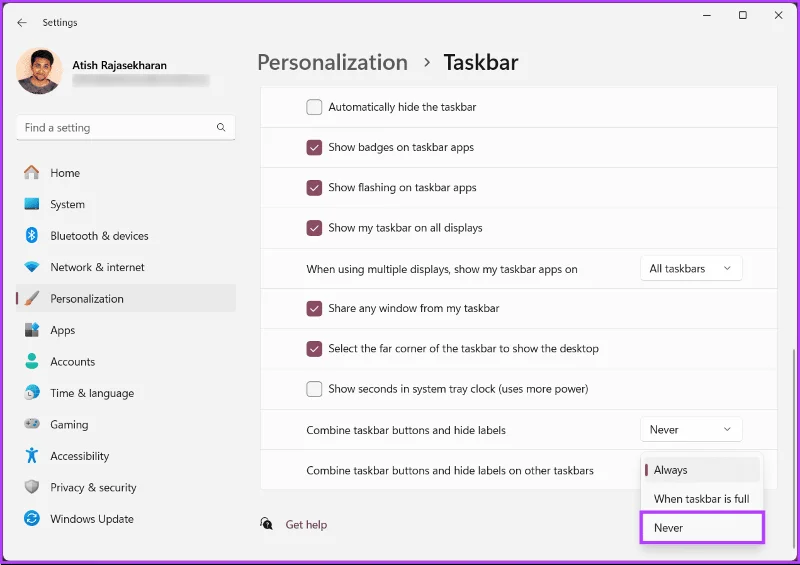 4 manieren om taakbalkpictogrammen te degroeperen in Windows 11