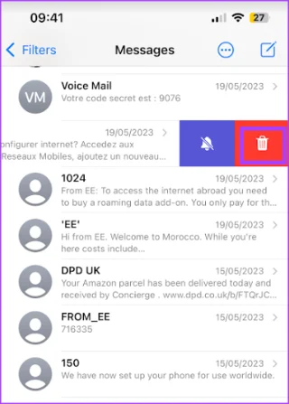 Berichten op de iPhone blokkeren en verwijderen