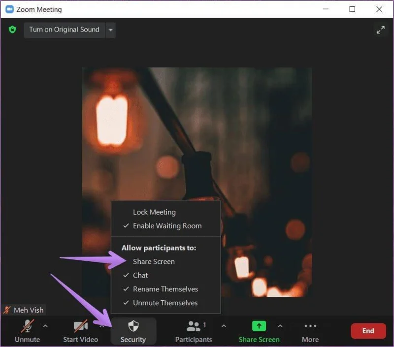 Come abilitare la condivisione dello schermo per i partecipanti su Zoom come host