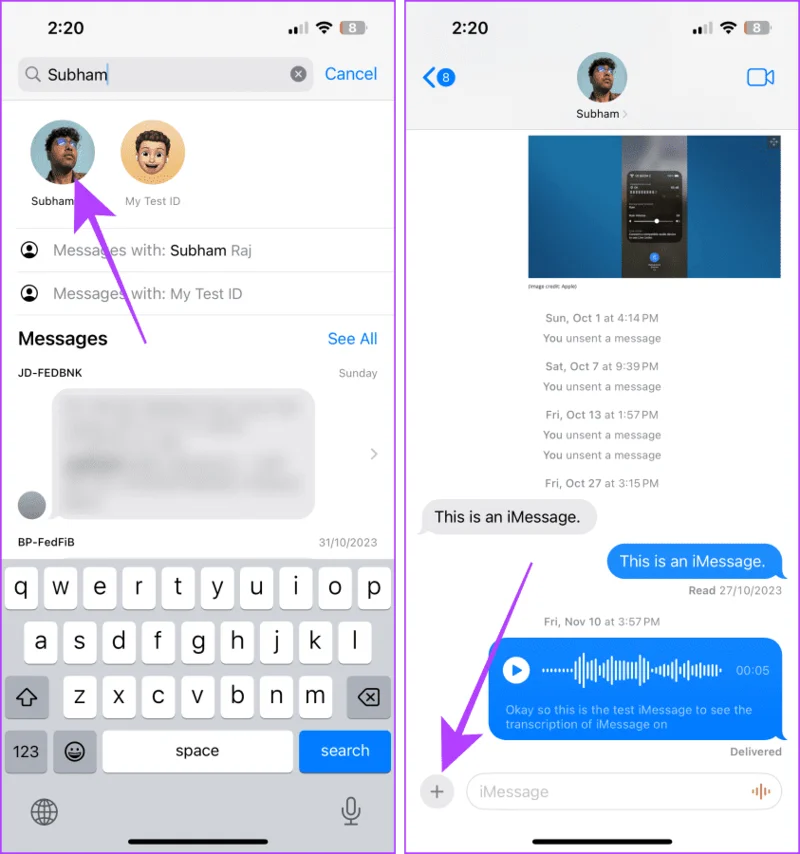 3 formas de enviarte mensajes de texto en iMessage