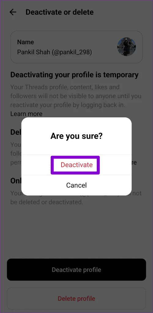 Come smettere di vedere post e notifiche dei thread su Instagram