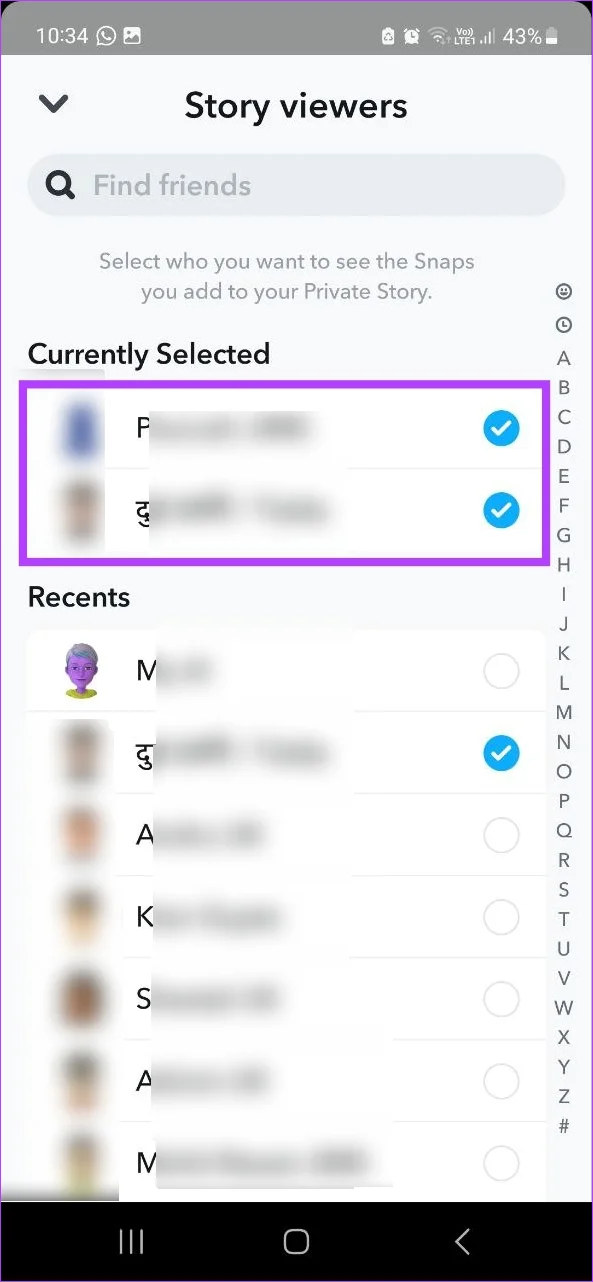 Puoi rimuoverti da una storia privata su Snapchat
