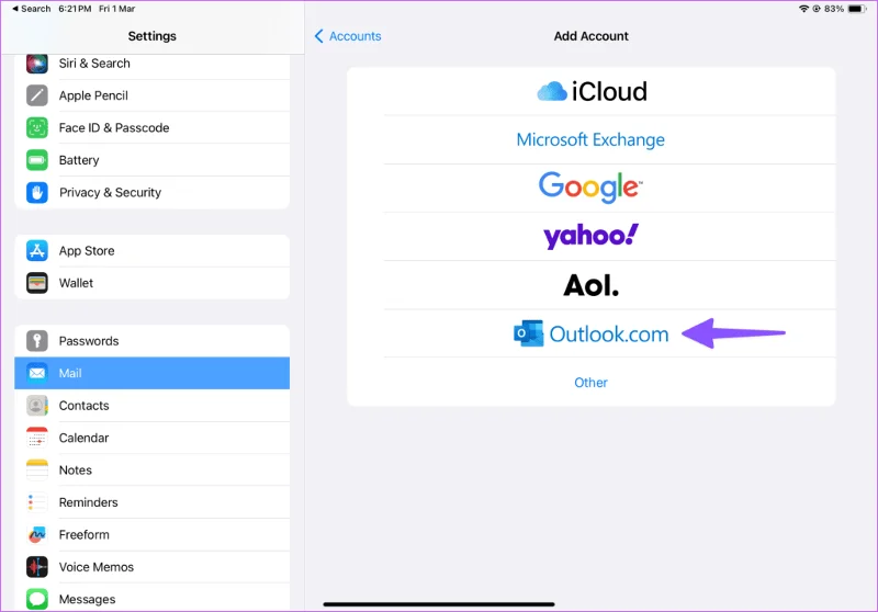 Come configurare Outlook su iPad