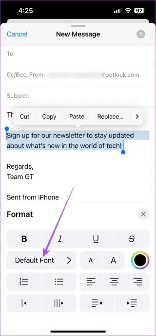 Hoe u de letterstijl in Apple Mail op iPhone, iPad en Mac kunt wijzigen