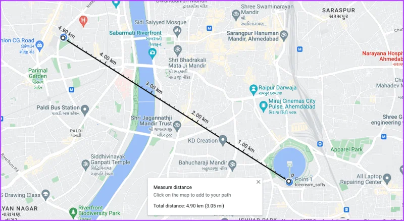 Come trovare il punto a metà strada su Google Maps
