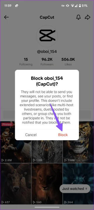 Cosa succede quando blocchi qualcuno su TikTok
